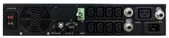ИБП SRT-2000A, линейно-интерактивный, 2000ВА, 1800Вт, LCD, Rack/Tower, 8 розеток IEC320 C13 и 1 розетка C19 с резервным питанием, USB, RS-232, слот под SNMP карту, EPO, защита RJ45, ШхГхВ 428х563х84мм., вес 27.5кг. PowerCom Smart King RT SRT-2000A LCD