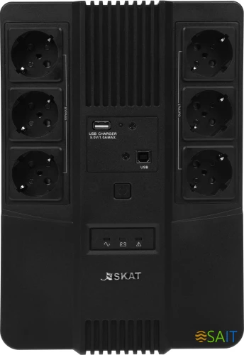 Источник бесперебойного питания Бастион SKAT-UPS 800 AI 480Вт 800ВА черный