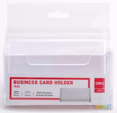 Подставка Deli E7623 для визиток 100х38х82мм прозрачный