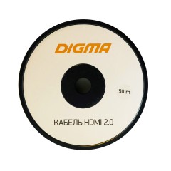 Кабель аудио-видео Digma HDMI 2.0 AOC HDMI (m)/HDMI (m) 50м. позолоч.конт. черный (BHP AOC 2.0-50)