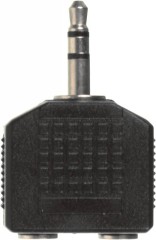 Адаптер аудио Ningbo Headphone Splitter 2xJack 3.5 (f)/Jack 3.5 (m) черный (JAAA095-B)