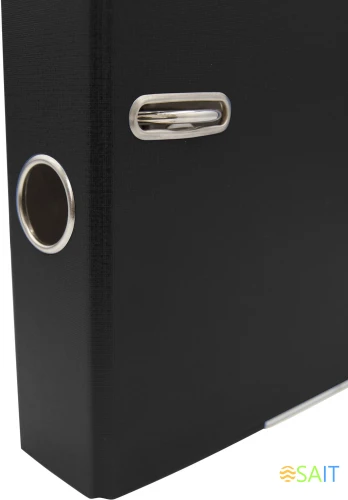 Папка-регистратор Silwerhof A4 50мм ПВХ/бумага черный мет.окант. сборная (упак.:2шт)