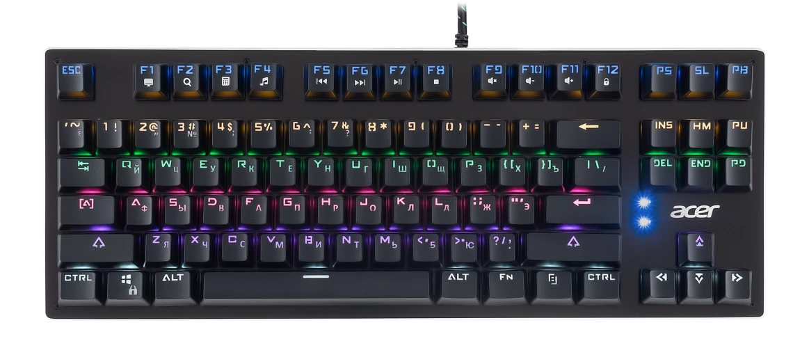 Клавиатура Acer OKW126 механическая черный USB for gamer для ноутбука LED (ZL.KBDEE.00G)