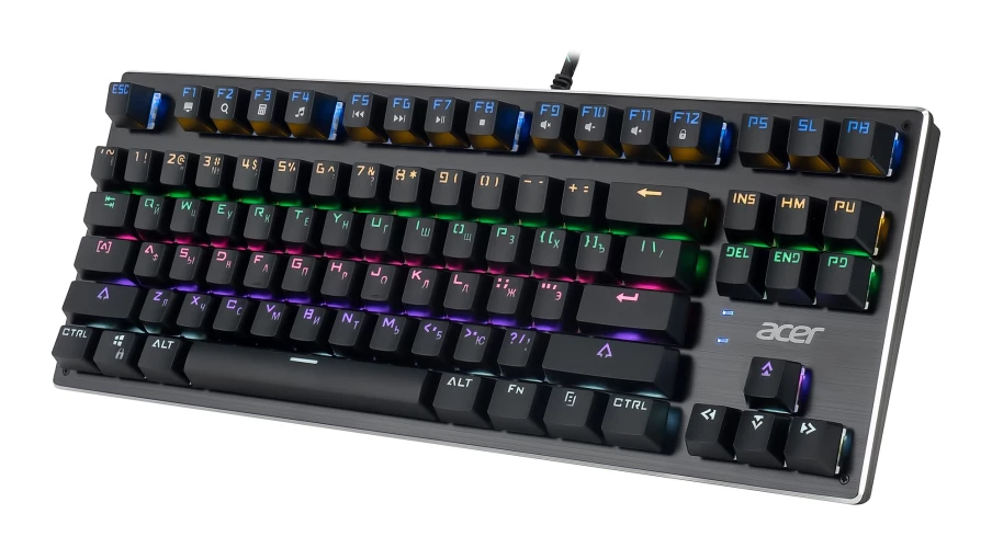 Клавиатура Acer OKW126 механическая черный USB for gamer для ноутбука LED (ZL.KBDEE.00G)