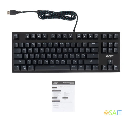 Клавиатура Acer OKW126 механическая черный USB for gamer для ноутбука LED (ZL.KBDEE.00G)
