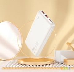 Мобильный аккумулятор Hoco J101 Astute 10000mAh QC3.0/PD3.0 22.5W 5A 2xUSB-A/USB-C белый (J101 ASTUTE WHITE)