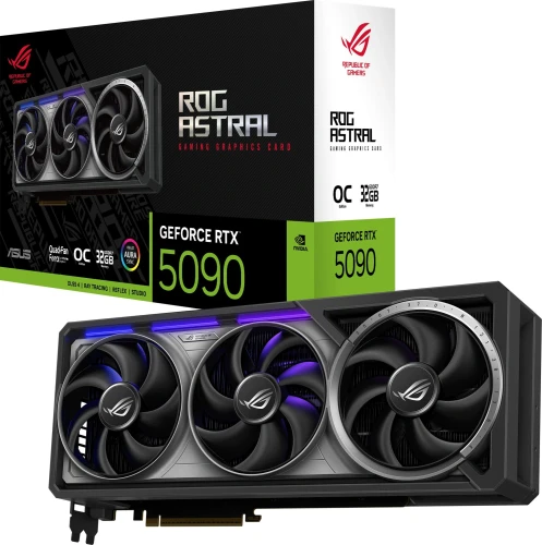Видеокарта Asus PCI-E 5.0 ROG-ASTRAL-RTX5090-O32G-GAMING NVIDIA GeForce RTX 5090 32Gb 512bit GDDR7 2580/28000 HDMIx2 DPx3 HDCP Ret