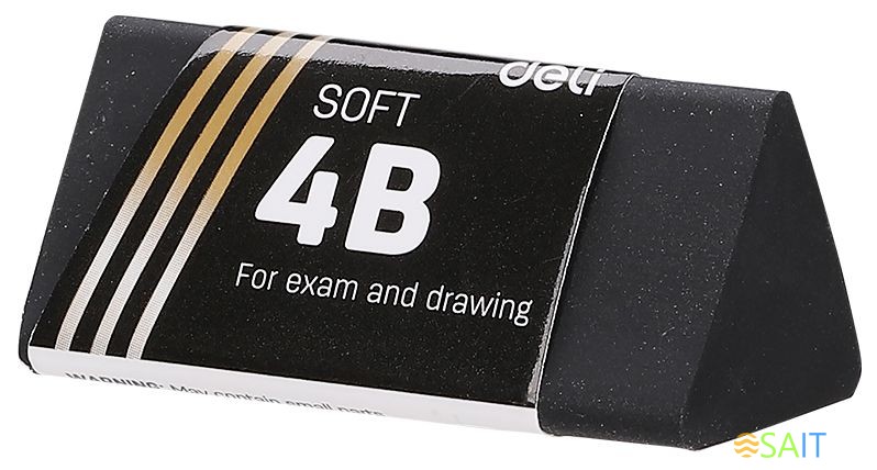 Ластик Deli EH01720 Scribe Infinite треугольный 40x19x19мм черный