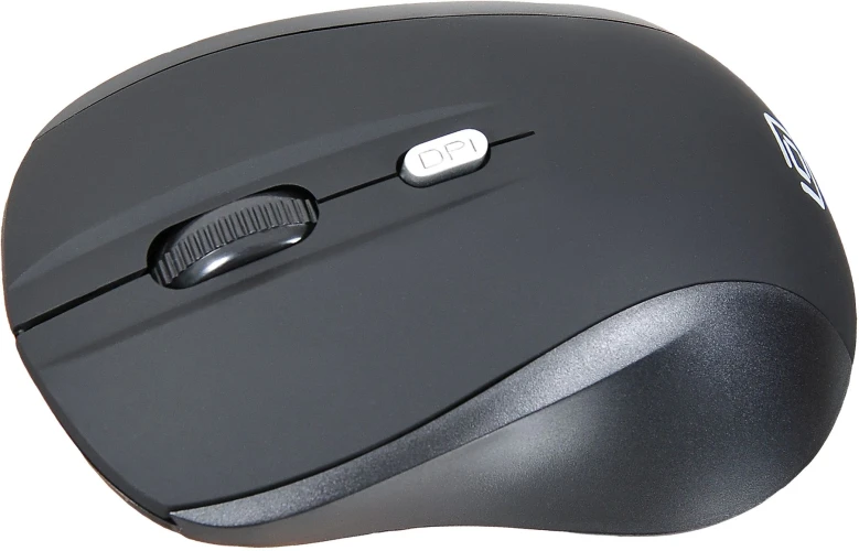 Мышь Оклик 415MW черный оптическая 1600dpi беспров. USB для ноутбука 4but (351684)