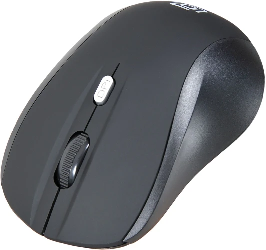 Мышь Оклик 415MW черный оптическая 1600dpi беспров. USB для ноутбука 4but (351684)