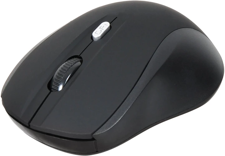 Мышь Оклик 415MW черный оптическая 1600dpi беспров. USB для ноутбука 4but (351684)