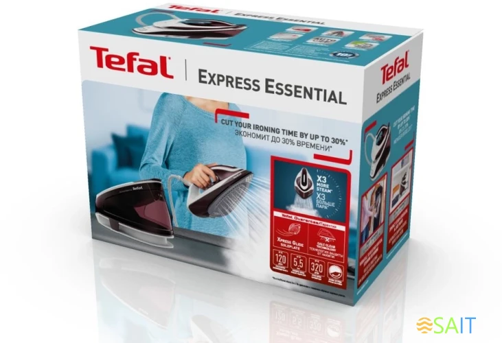 Парогенератор Tefal Express Essential SV6120E0 2200Вт бордовый