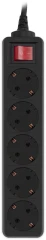 Сетевой фильтр PC Pet AP01006-1.8-B 1.8м (5 розеток) черный (пакет ПЭ)