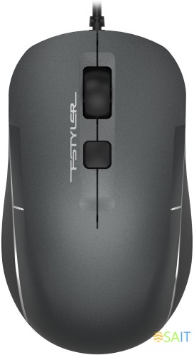 Мышь A4Tech Fstyler FM26 серый/черный оптическая 1600dpi USB для ноутбука 4but (FM26 USB (SMOKY GREY))