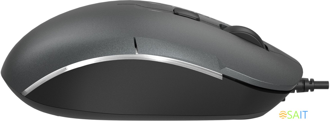 Мышь A4Tech Fstyler FM26 серый/черный оптическая 1600dpi USB для ноутбука 4but (FM26 USB (SMOKY GREY))