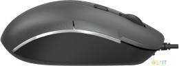 Мышь A4Tech Fstyler FM26 серый/черный оптическая 1600dpi USB для ноутбука 4but (FM26 USB (SMOKY GREY))