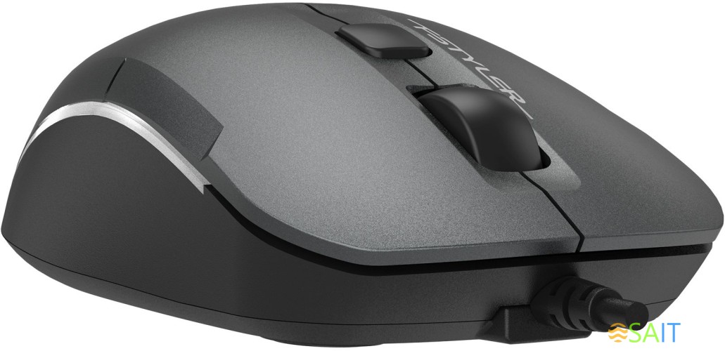 Мышь A4Tech Fstyler FM26 серый/черный оптическая 1600dpi USB для ноутбука 4but (FM26 USB (SMOKY GREY))
