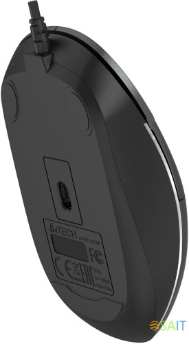 Мышь A4Tech Fstyler FM26 серый/черный оптическая 1600dpi USB для ноутбука 4but (FM26 USB (SMOKY GREY))