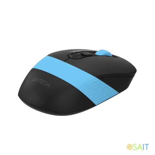 Мышь A4Tech Fstyler FG10S черный/синий оптическая 2000dpi silent беспров. USB для ноутбука 4but (FG10S BLUE)