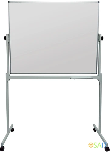 Доска магнитно-маркерная Silwerhof Daily белый 100x120см алюминиевая рама на роликах вращающаяся