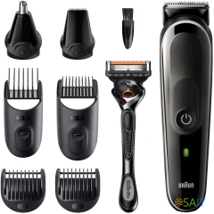 Триммер Braun 5 MGK5360 черный/серый (насадок в компл:6шт)