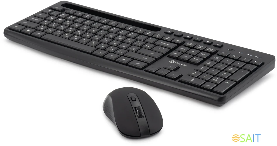Клавиатура + мышь Оклик S275W клав:черный мышь:черный USB беспроводная slim Multimedia (1993113)
