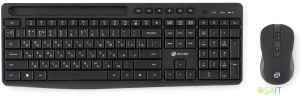 Клавиатура + мышь Оклик S275W клав:черный мышь:черный USB беспроводная slim Multimedia (1993113)