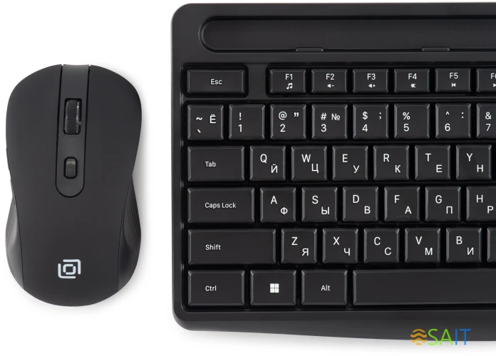 Клавиатура + мышь Оклик S275W клав:черный мышь:черный USB беспроводная slim Multimedia (1993113)
