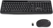 Клавиатура + мышь Оклик S275W клав:черный мышь:черный USB беспроводная slim Multimedia (1993113)
