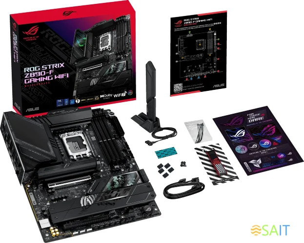 Материнская плата Asus ROG STRIX Z890-F GAMING WIFI Soc-1851 Intel Z890 4xDDR5 ATX AC`97 8ch(7.1) 2.5Gg RAID+HDMI+DP