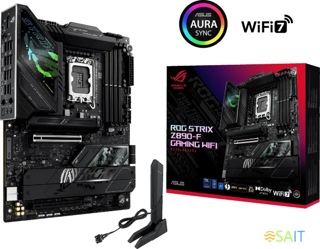 Материнская плата Asus ROG STRIX Z890-F GAMING WIFI Soc-1851 Intel Z890 4xDDR5 ATX AC`97 8ch(7.1) 2.5Gg RAID+HDMI+DP
