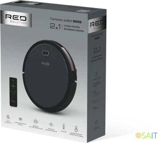 Пылесос-робот Red Solution R6105 18Вт черный