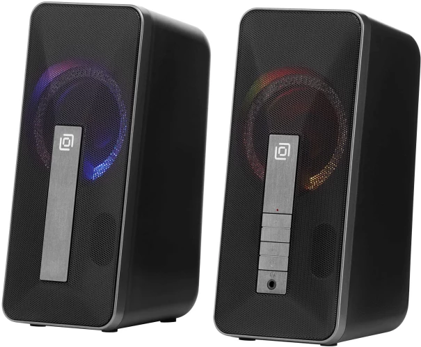 Колонки Оклик OK-130 2.0 черный 10Вт BT портативные