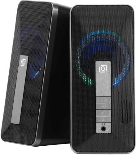 Колонки Оклик OK-130 2.0 черный 10Вт BT портативные