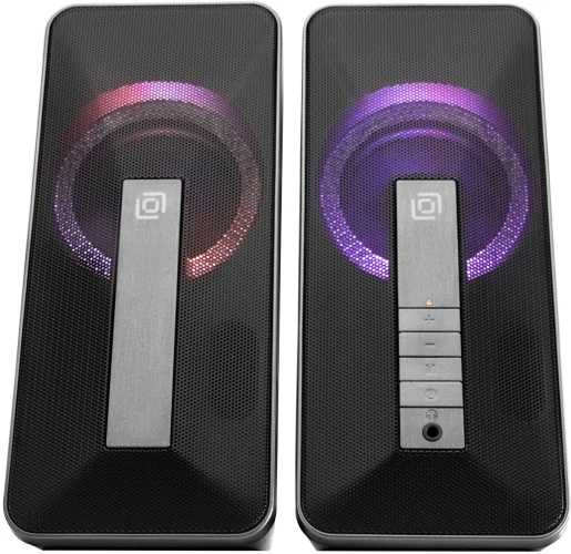 Колонки Оклик OK-130 2.0 черный 10Вт BT портативные