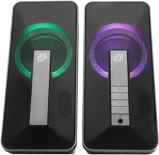 Колонки Оклик OK-130 2.0 черный 10Вт BT портативные