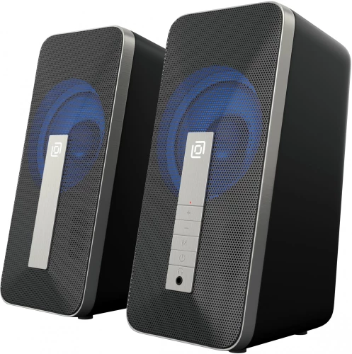 Колонки Оклик OK-130 2.0 черный 10Вт BT портативные