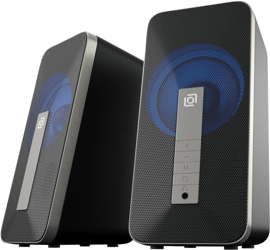 Колонки Оклик OK-130 2.0 черный 10Вт BT портативные