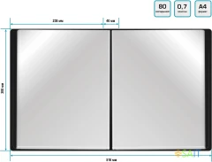 Папка с 80 прозр.вклад. Silwerhof Eco A4 пластик 0.7мм черный