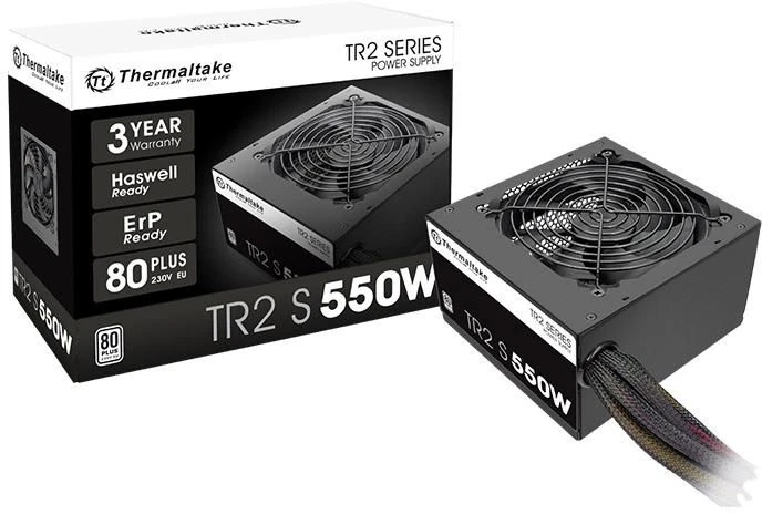 Блок питания Thermaltake ATX 550W TR2 S V2 80+ white (20+4pin) APFC 120mm fan 5xSATA RTL