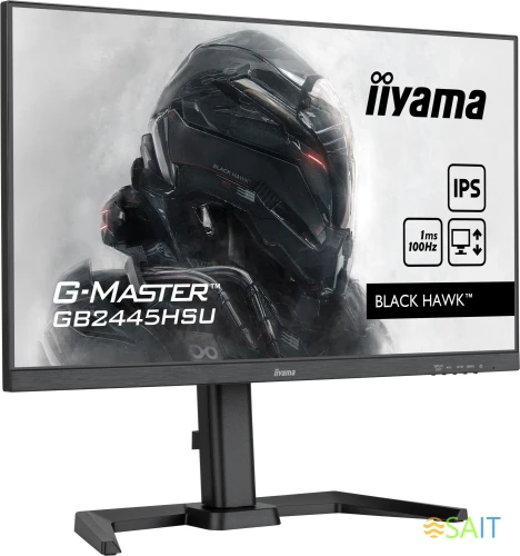Монитор Iiyama 24" G-Master GB2445HSU-B1 черный IPS LED 1ms 16:9 HDMI M/M матовая HAS 250cd 178гр/178гр 1920x1080 100Hz FreeSync DP FHD USB 4.4кг