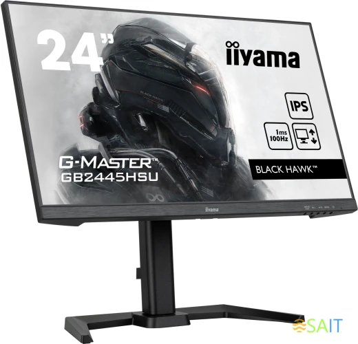 Монитор Iiyama 24" G-Master GB2445HSU-B1 черный IPS LED 1ms 16:9 HDMI M/M матовая HAS 250cd 178гр/178гр 1920x1080 100Hz FreeSync DP FHD USB 4.4кг