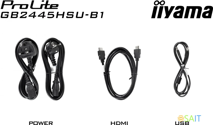 Монитор Iiyama 24" G-Master GB2445HSU-B1 черный IPS LED 1ms 16:9 HDMI M/M матовая HAS 250cd 178гр/178гр 1920x1080 100Hz FreeSync DP FHD USB 4.4кг