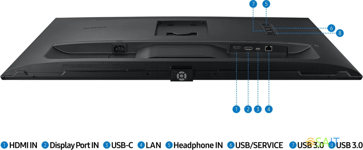 Монитор Samsung 32" S32B800PXI черный IPS LED 5ms 16:9 HDMI полуматовая HAS Piv 350cd 178гр/178гр 3840x2160 60Hz DP 4K USB 5.2кг