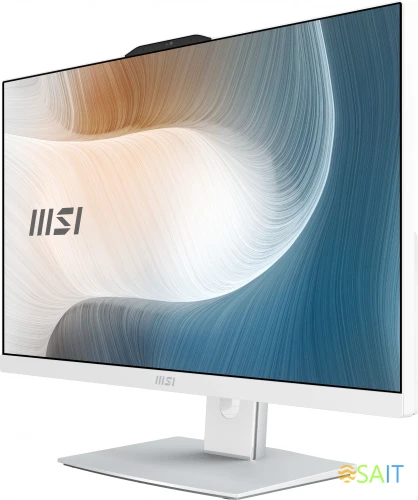 Моноблок MSI Modern AM242P 12M-1064XRU 23.8" Full HD i7 1255U (1.7) 16Gb SSD512Gb Iris Xe noOS GbitEth WiFi BT 120W клавиатура мышь Cam белый 1920x1080