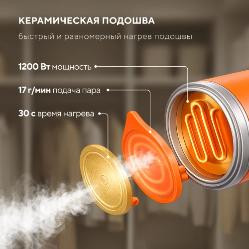 Отпариватель ручной Hyundai H-HSART002 1200Вт оранжевый