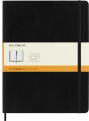 Блокнот Moleskine CLASSIC SOFT QP621 XLarge 190х250мм 192стр. линейка мягкая обложка черный