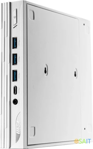 Неттоп MSI Pro DP10 12M-221RU i5 1235U (1.3) 16Gb SSD512Gb Iris Xe Windows 11 Professional 2.5xGbitEth WiFi BT 120W белый (9S6-B0A622-221)