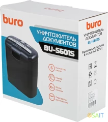 Шредер Buro Home BU-S601S (секр.Р-1) ленты 6лист. 10лтр. пл.карты