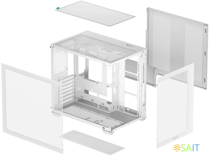 Корпус Deepcool CG530 WH белый без БП ATX 10x120mm 4x140mm 1xUSB2.0 2xUSB3.0 audio bott PSU